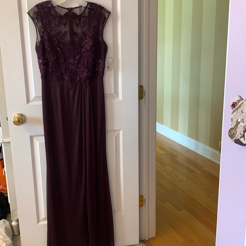 Burgundy Sequin Formal Gown